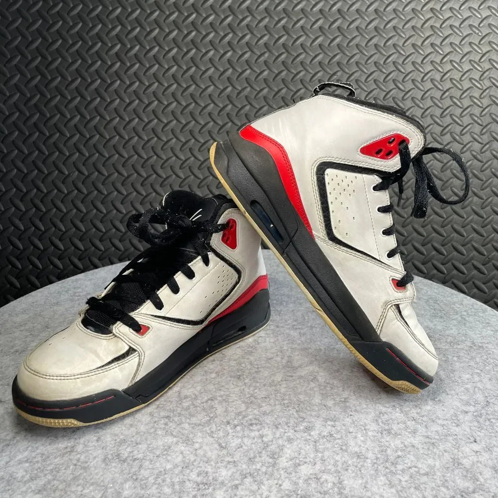 Air Jordan Flight SC-2 White Black Red 454088-106 Boys Basketball‎ Shoes Size 7Y